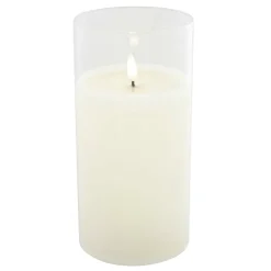 8" LED Glass Wax Flickering Candle by Ashland®