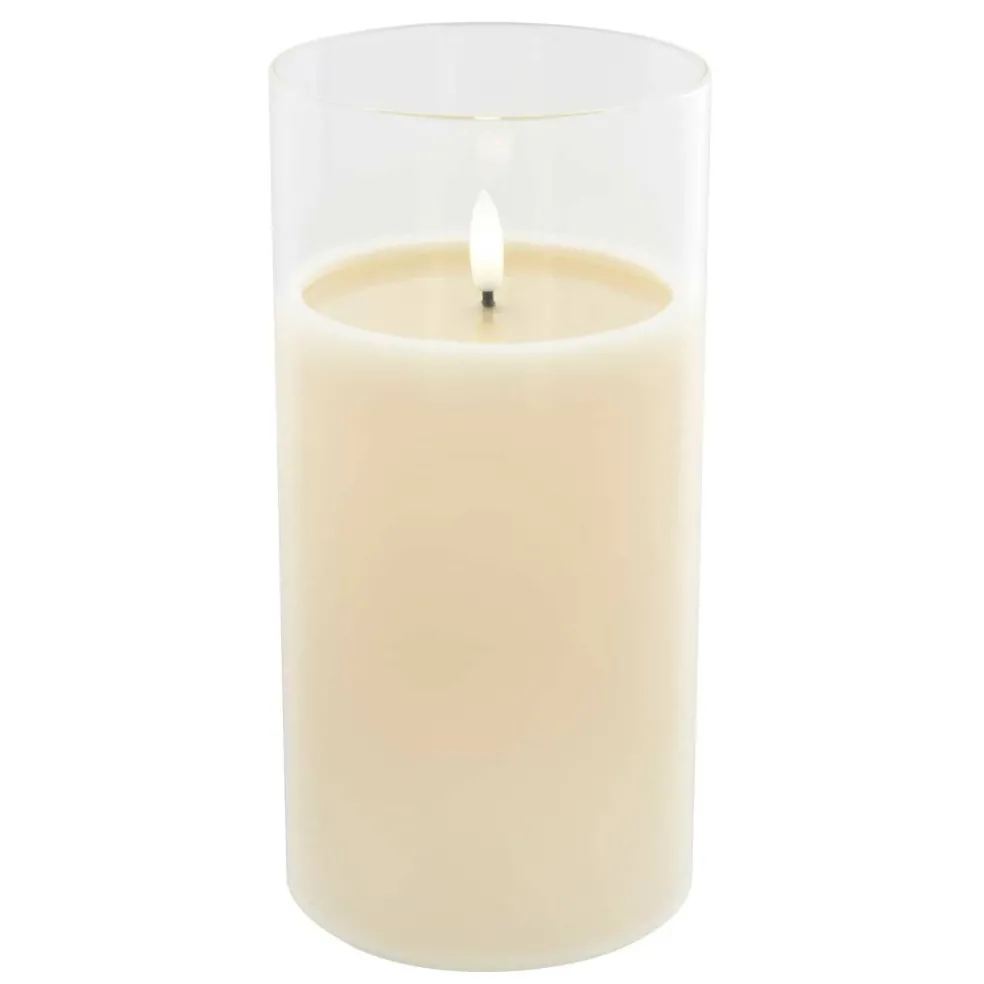 8" LED Glass Wax Flickering Candle by Ashland®