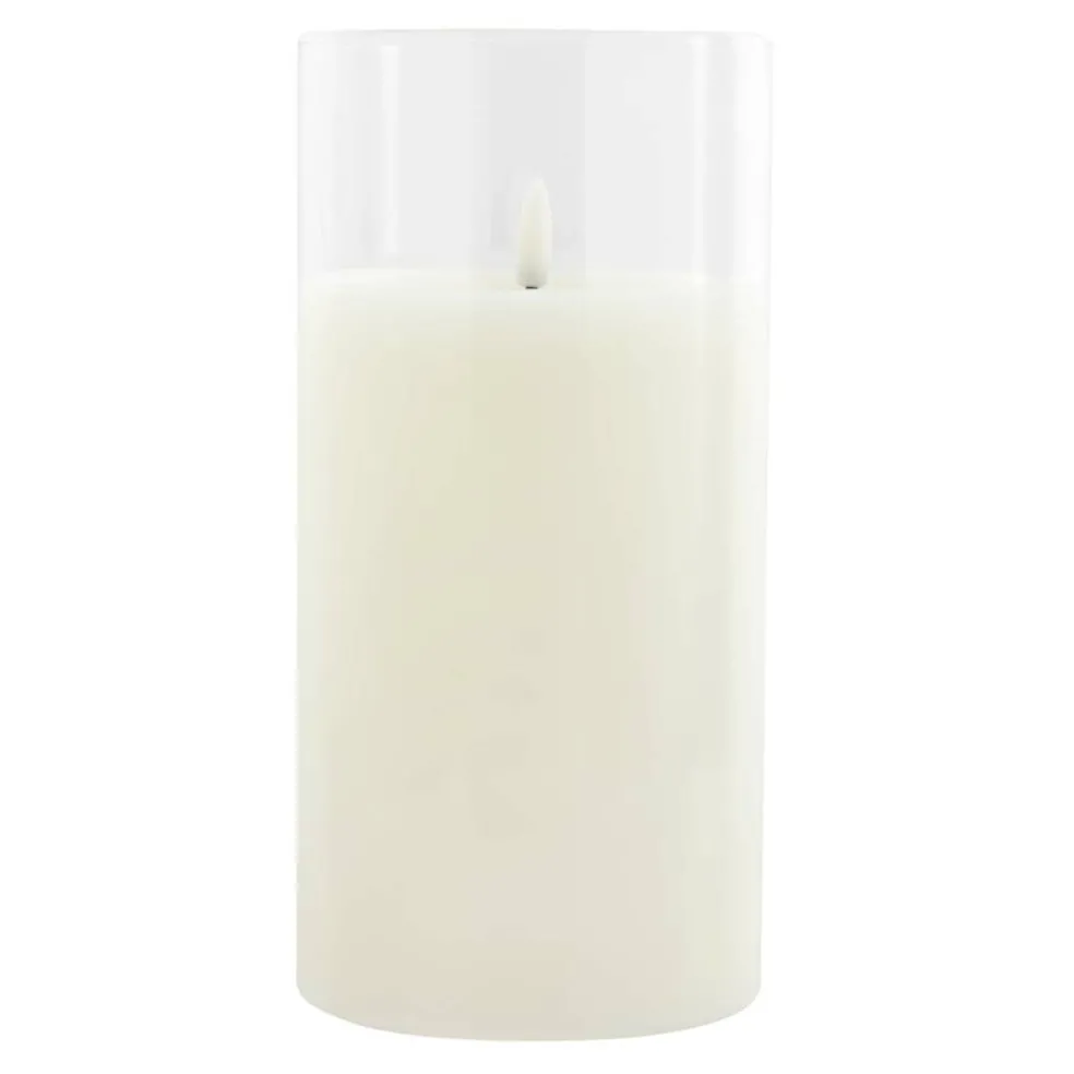 8" LED Glass Wax Flickering Candle by Ashland®