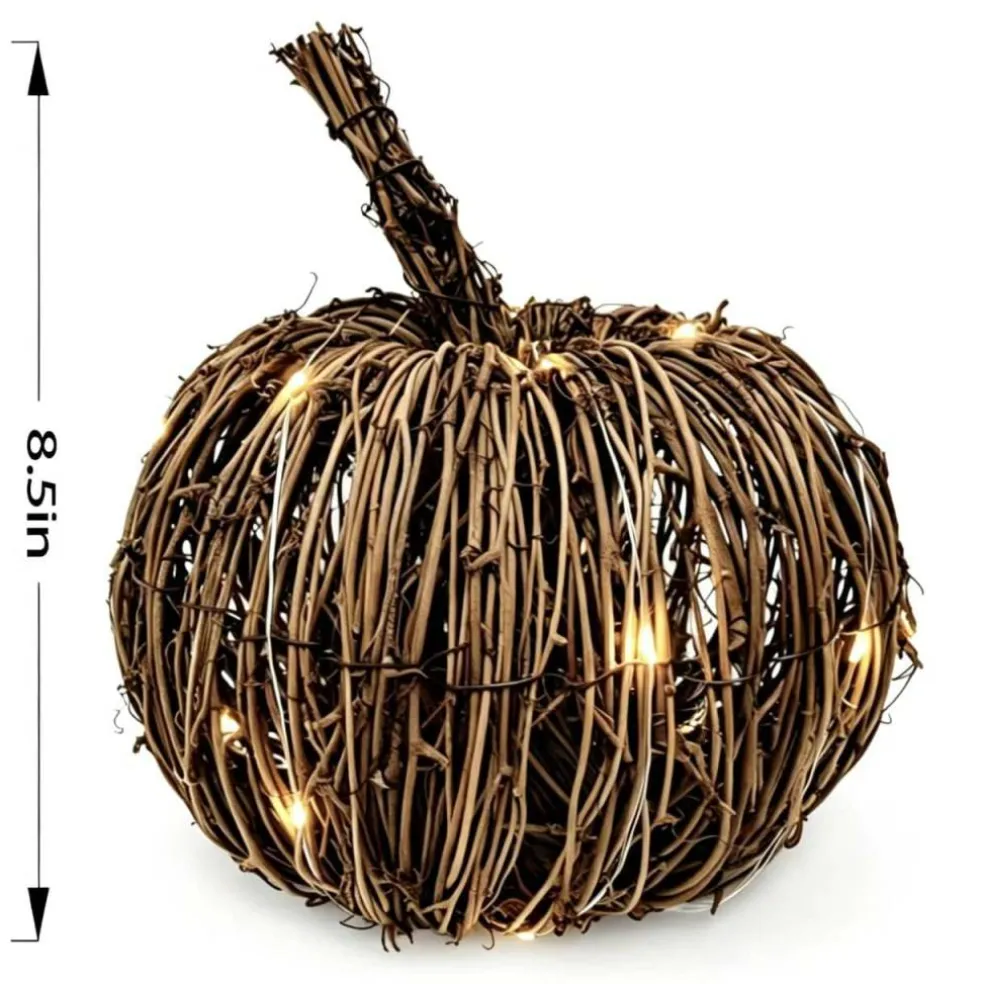 8.5" LED Grapevine Pumpkin by Ashland®