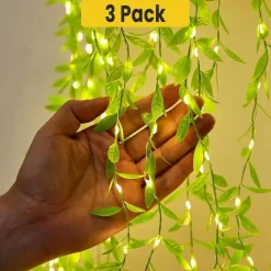 96 LED Green Leaf Vine Lights for a Haunting Christmas