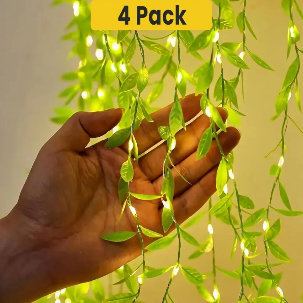 96 LED Green Leaf Vine Lights for a Haunting Christmas
