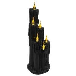 15.5" LED Lighted Black Candles by Ashland®