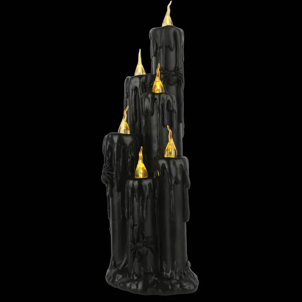 15.5" LED Lighted Black Candles by Ashland®