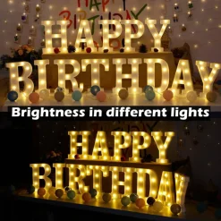 LED Light Up Letters, 26 Alphabet Marquee Letter Lights Sign - Letter I