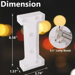 LED Light Up Letters, 26 Alphabet Marquee Letter Lights Sign - Letter I