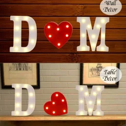LED Light Up Letters, 26 Alphabet Marquee Letter Lights Sign - Letter I