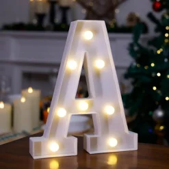 LED Light Up Letters, 26 Alphabet Marquee Letter Lights Sign - Letter A