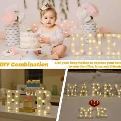 LED Light Up Letters, 26 Alphabet Marquee Letter Lights Sign - Letter A
