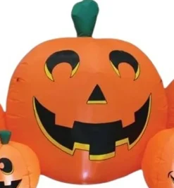 102" LED Pumpkin Patch Halloween Inflatable – 7 Connected Jack-O'-Lanterns