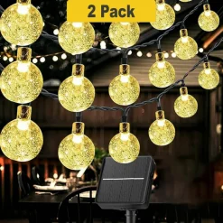 30 LED Solar Power Bubble String Lights 8 Mode 21 Feet Long