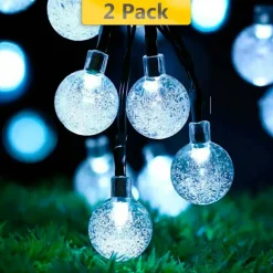 30 LED Solar Power Bubble String Lights 8 Mode 21 Feet Long