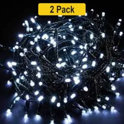 100 LED Waterproof Christmas String Lights Green Wire 32ft
