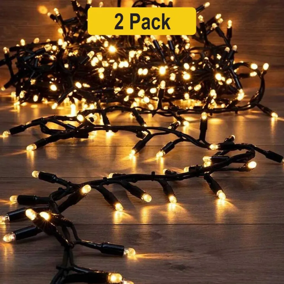 100 LED Waterproof Christmas String Lights Green Wire 32ft