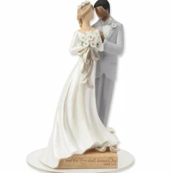 Legacy of Love Interracial Wedding Cake Topper Figurine - African American Groom and Caucasian Bride
