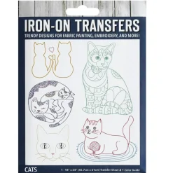 Leisure Arts Iron-On Transfer, Cat, Embroidery Patterns, Embroidery Patterns Iron On Transfers, Hand Patterns, Iron On Transfer Patterns