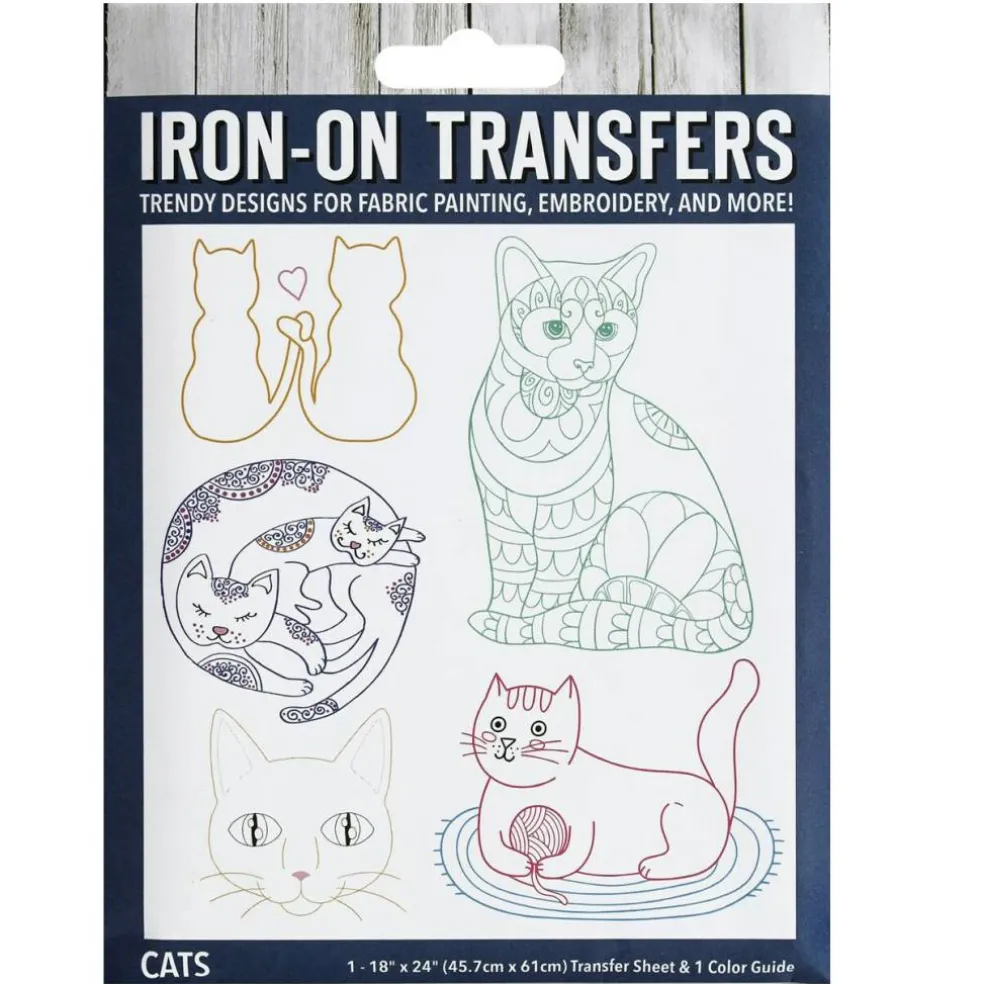 Leisure Arts Iron-On Transfer, Cat, Embroidery Patterns, Embroidery Patterns Iron On Transfers, Hand Patterns, Iron On Transfer Patterns