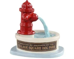 Lemax Dog Park Water Fountain Village Accessory #14843