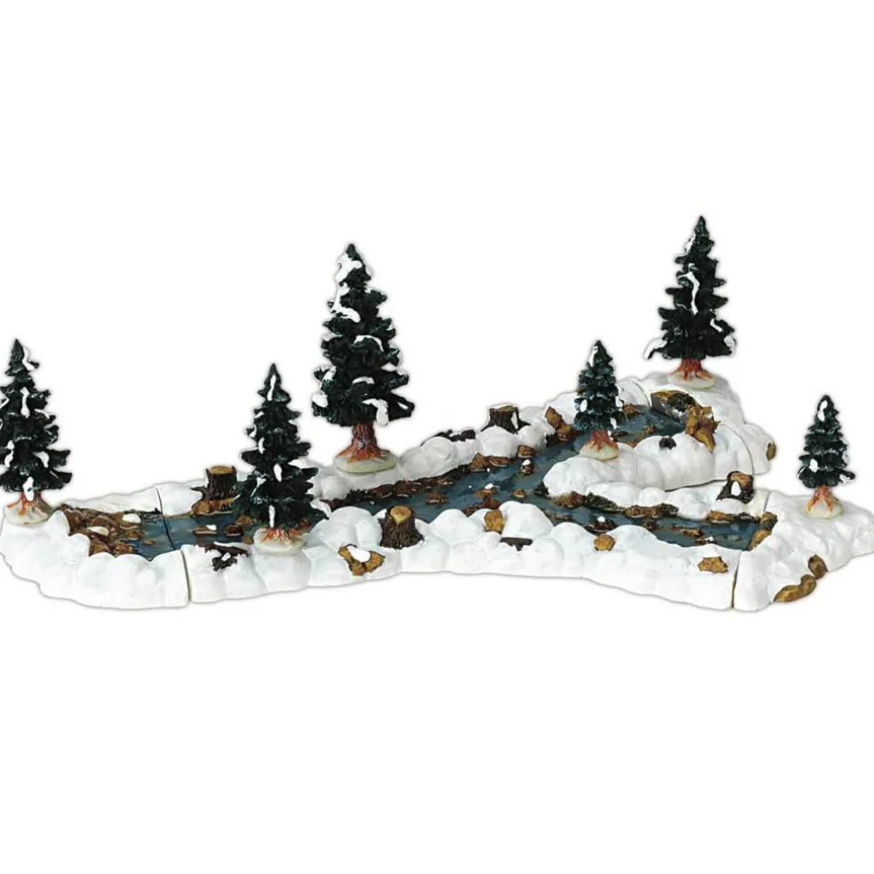 Lemax© General Products Accessory™: Mill Stream Fork Landscaping, Set of 10
