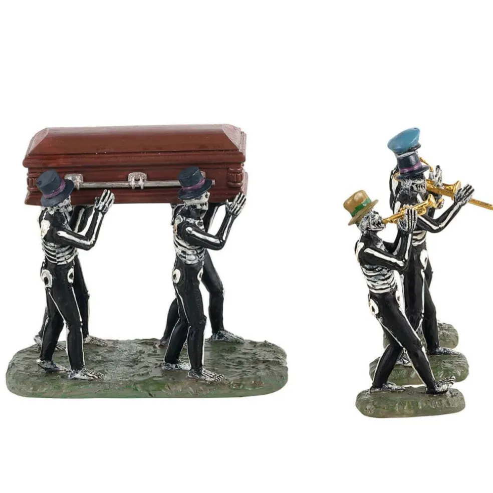 Lemax Jazz Funeral Table Accent Set of 4 #13554