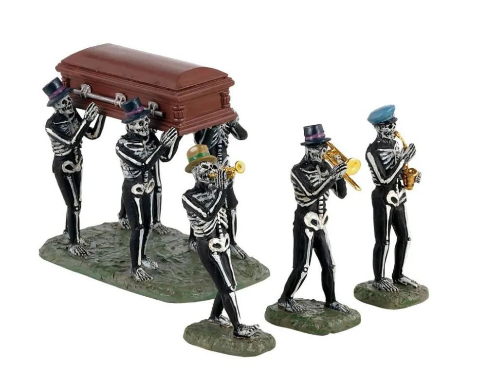 Lemax Jazz Funeral Table Accent Set of 4 #13554