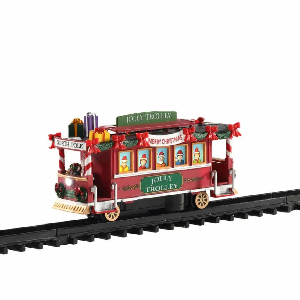 Lemax Jolly Trolley Sights and Sounds Battery-Operated Train Car #04738