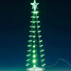 Lemax Lighted Silhouette Tree - Green - 9 Inch