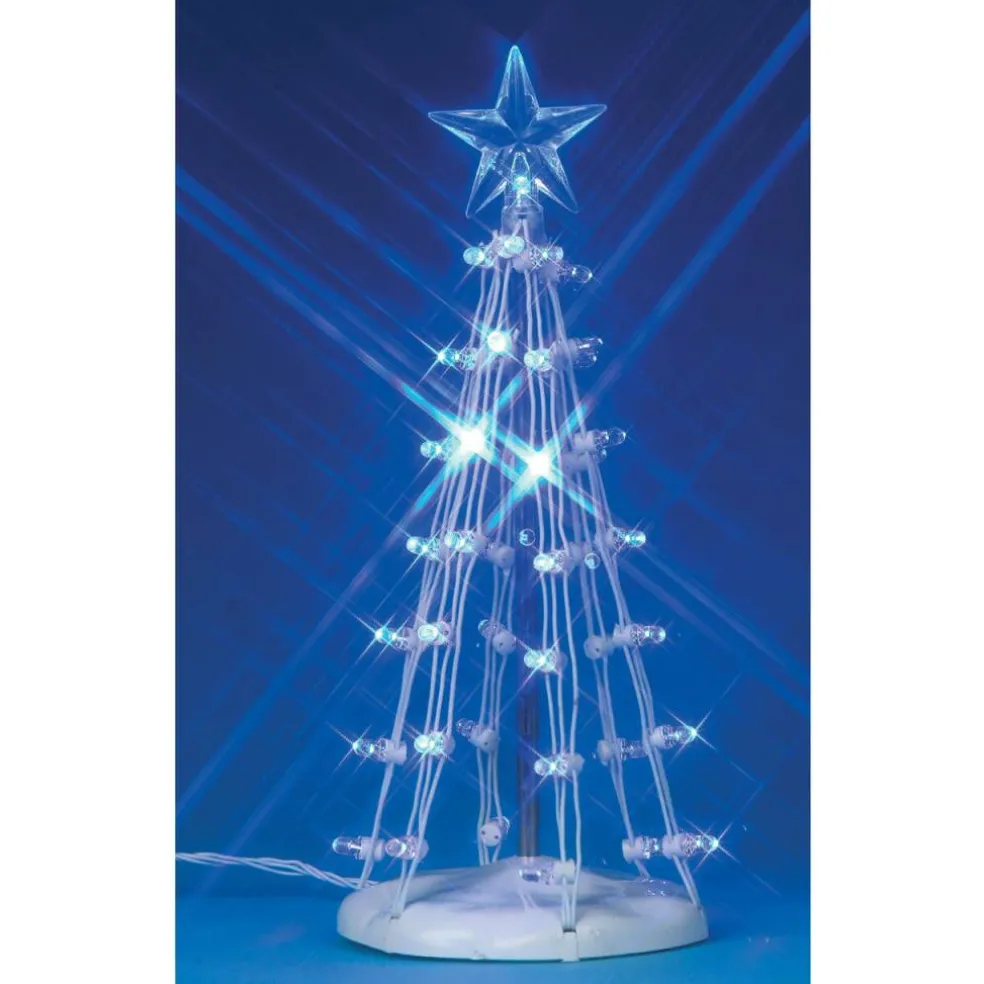 Lemax Lighted Silhouette Tree - Blue - 6 Inch