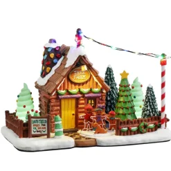 Lemax Lou's Tree Farm Lighted Building Battery Operated #25951