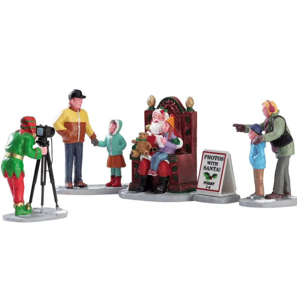 Lemax Photos With Santa Figurine Set of 5 #22032