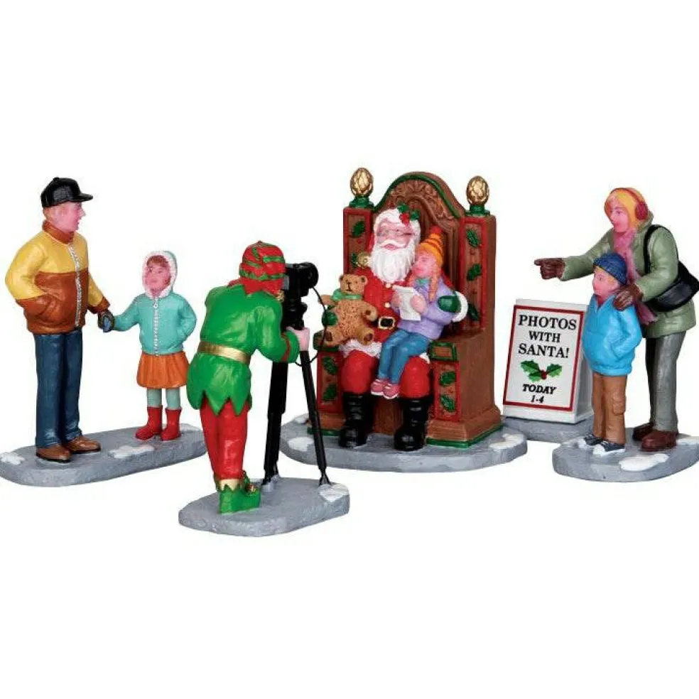 Lemax Photos With Santa Figurine Set of 5 #22032