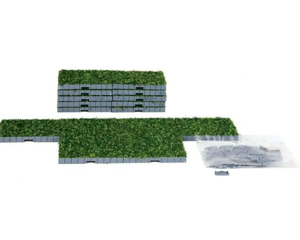 Lemax Plaza System Grass Square Landscaping Set 16 Pcs #64107