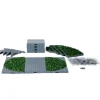 Lemax Plaza System Grey Round Grass Landscaping Accessory Set of 24 #64108