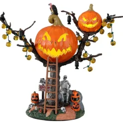 Lemax Pumpkin Tree House Lighted Table Accent Battery-Operated #14856