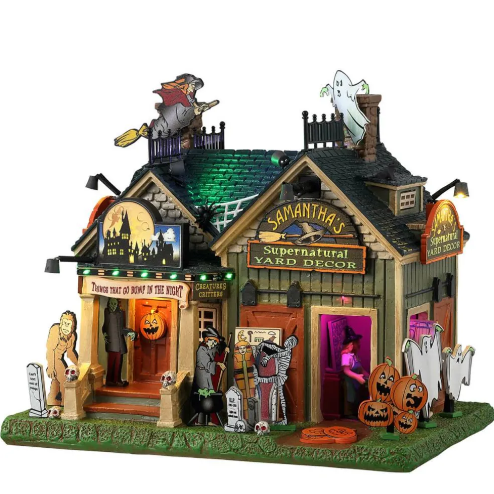 Lemax Samantha's Supernatural Yard Decor Lighted Building Battery Operated 4.5V #35005
