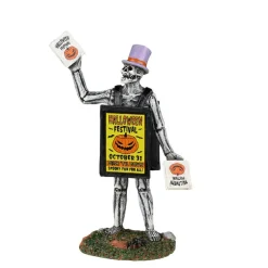 Lemax Sandwich Board Skeleton Halloween Figurine #22102