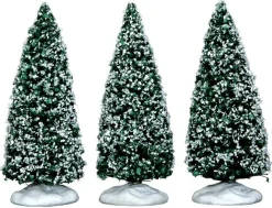 Lemax Snowy Juniper Tree - Small - Set Of 3