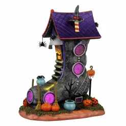 Lemax Spooky Town Halloween Village Spiderweb Manor Witch Building