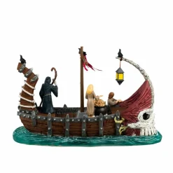 Lemax Spooky Town Halloween Village Accessory Ferry On River Styx Boat