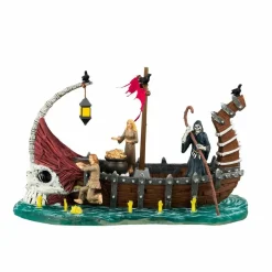Lemax Spooky Town Halloween Village Accessory Ferry On River Styx Boat