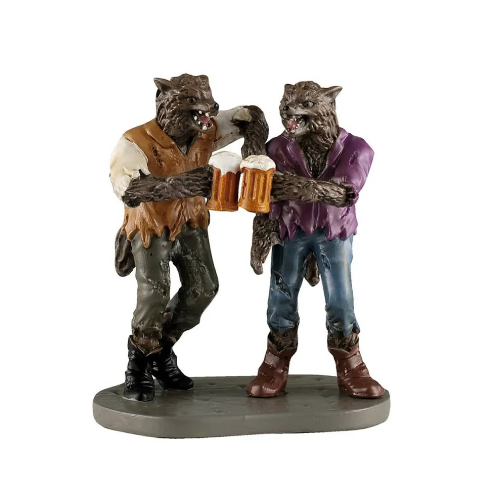 Lemax Spooky Town Halloween Village Accessory Wolf Pack Cheers