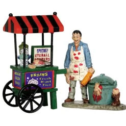 Lemax® Spooky Town™ Halloween Village Accessory: Zombie Brains Foodcart, Set of 2
