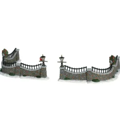 Lemax Stone Wall Table Accent Set of 6 #63576