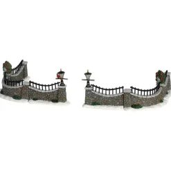 Lemax Stone Wall Table Accent Set of 6 #63576