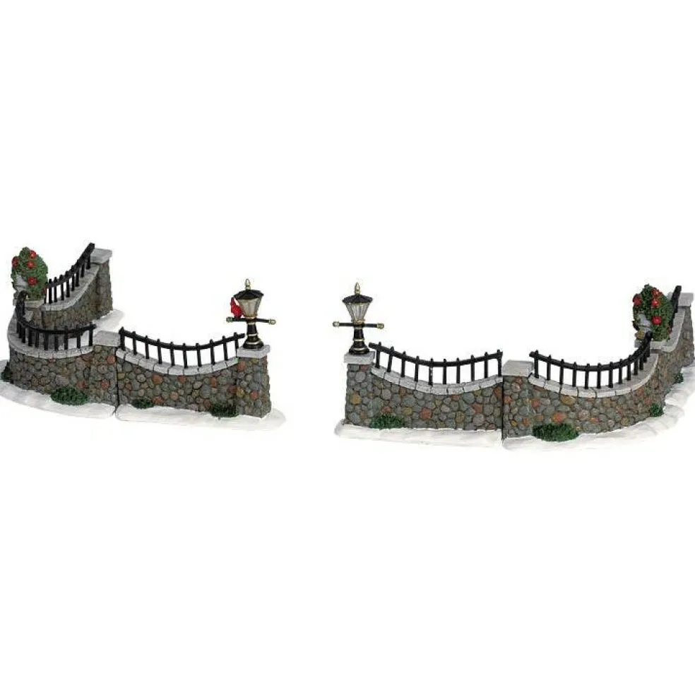 Lemax Stone Wall Table Accent Set of 6 #63576