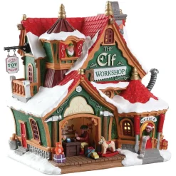 Lemax The Elf Workshop Lighted Building #75291
