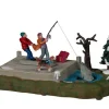 Lemax Too Big a Catch Animated Table Accent Battery Operated #24952