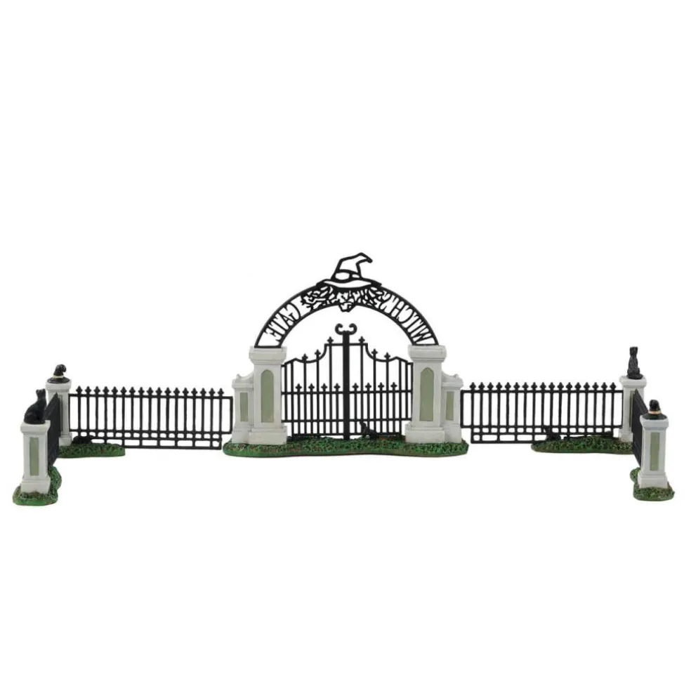 Lemax Witch Gate Spooky Town Village Accessory Set of 5 #14857