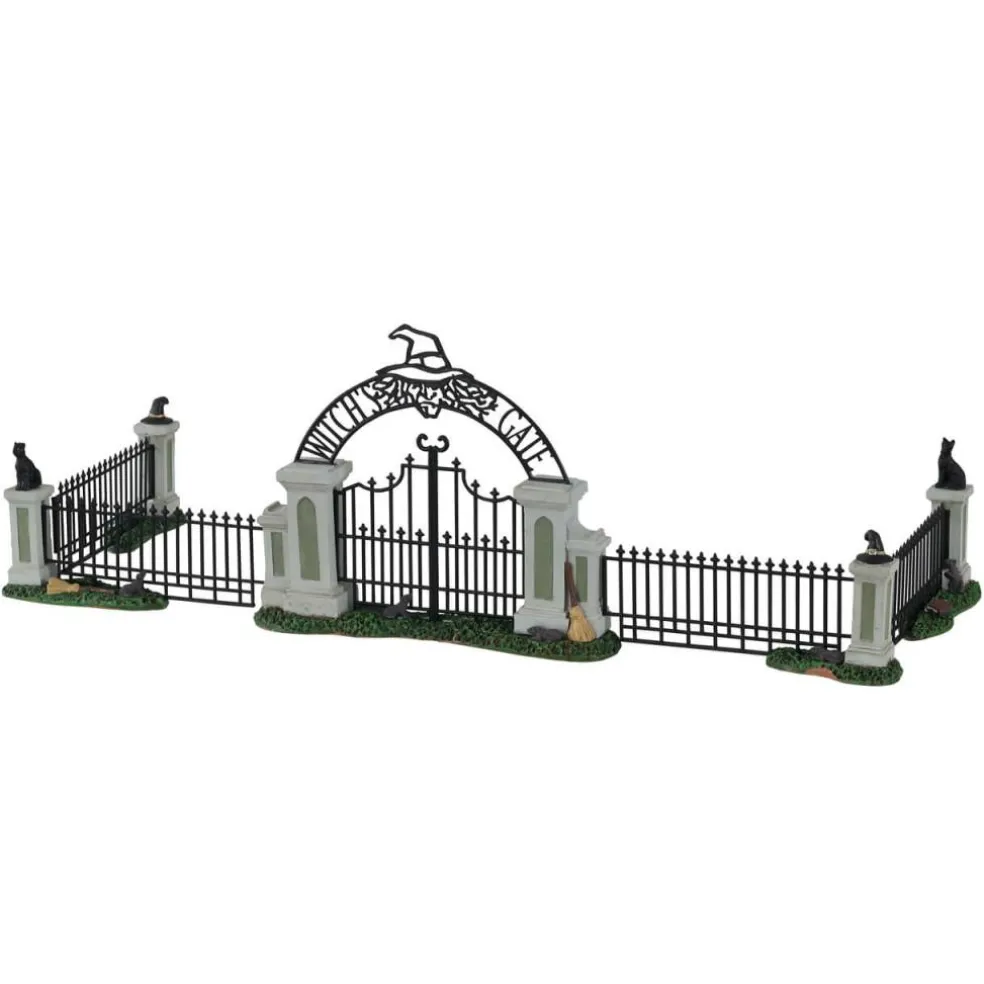 Lemax Witch Gate Spooky Town Village Accessory Set of 5 #14857