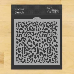 Leopard Skin Cookie and Craft Stencil | CM199 by Designer Stencils | Cookie Decorating Tools |